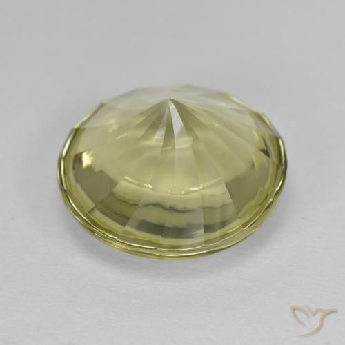 Quartzo amarelo médio Natural 5.19ct, Redondo, Transparente