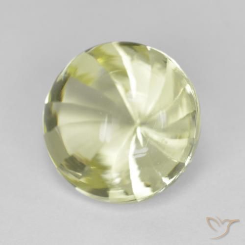 Quartzo Amarelo verde Natural 6.20ct, Redondo, Transparente