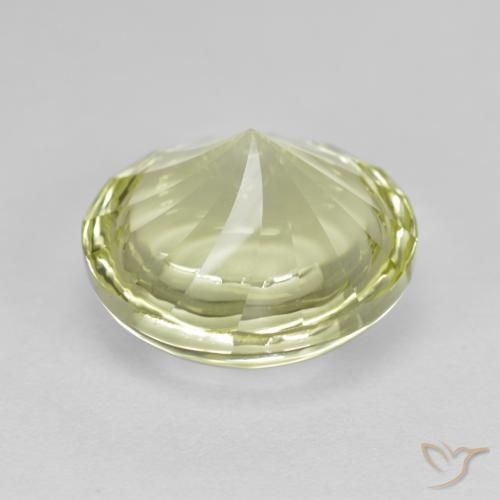 Quartzo Amarelo verde Natural 6.20ct, Redondo, Transparente