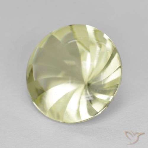 Quartzo amarelo médio Natural 5.59ct, Redondo, Transparente