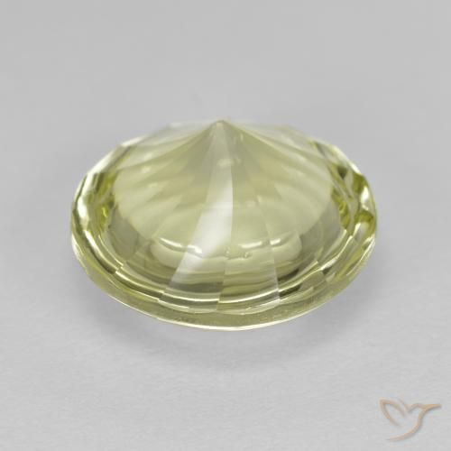Quartzo amarelo médio Natural 5.59ct, Redondo, Transparente