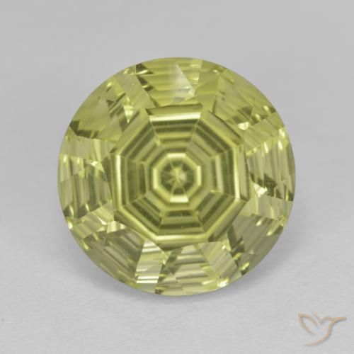 6.24ct Natural amarelo médio Quartzo, Redondo, Transparente