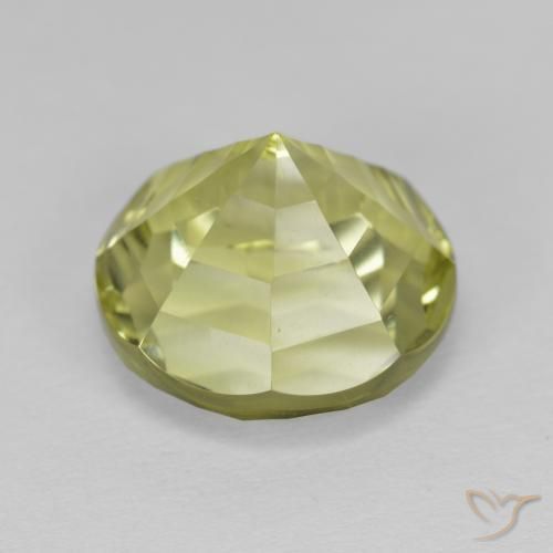 Quartzo amarelo médio Natural 6.24ct, Redondo, Transparente