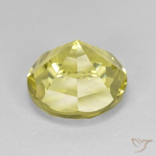 Quartzo Luz amarela Natural 6.33ct, Redondo, VVS