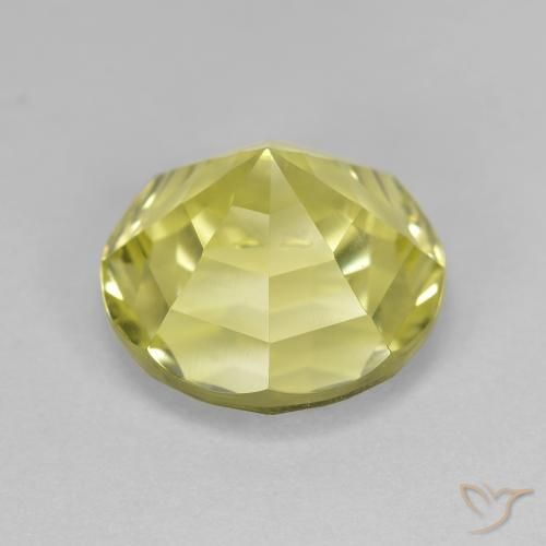 Quartzo Limão amarelo Natural 5.89ct, Redondo, VVS-VS