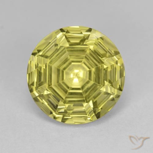 5.82ct Natural Luz amarela Quartzo, Redondo, VVS-VS