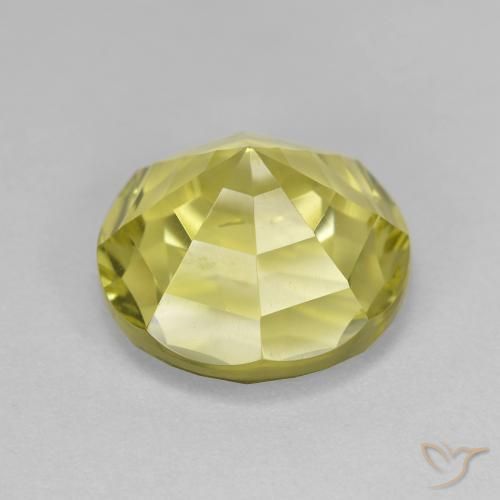 Quartzo Luz amarela Natural 5.82ct, Redondo, VVS-VS