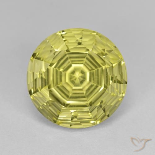 6.39ct Natural Limão amarelo Quartzo, Redondo, VVS