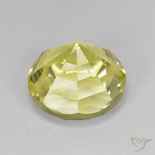 Quartzo Limão amarelo Natural 6.39ct, Redondo, VVS