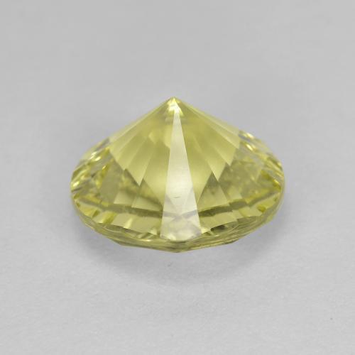 Quartzo amarelo natural 2,91ct, corte redondo, VVS