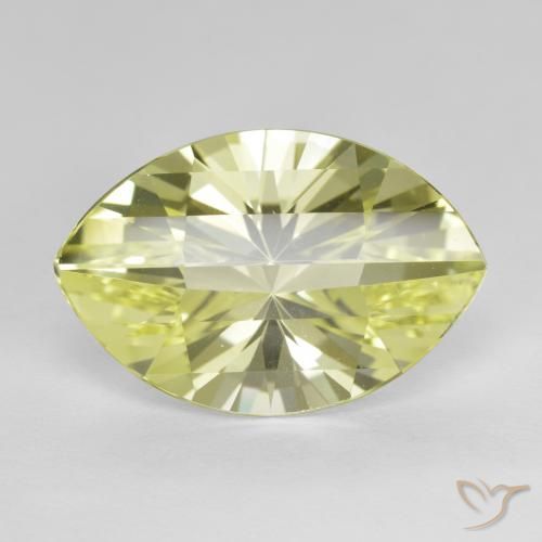 9.27ct Natural Amarelo claro médio Quartzo, Marquesa, VVS-VS
