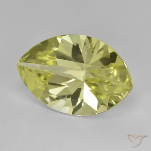 Quartzo Limão amarelo Natural 9.51ct, Marquesa, VVS-VS