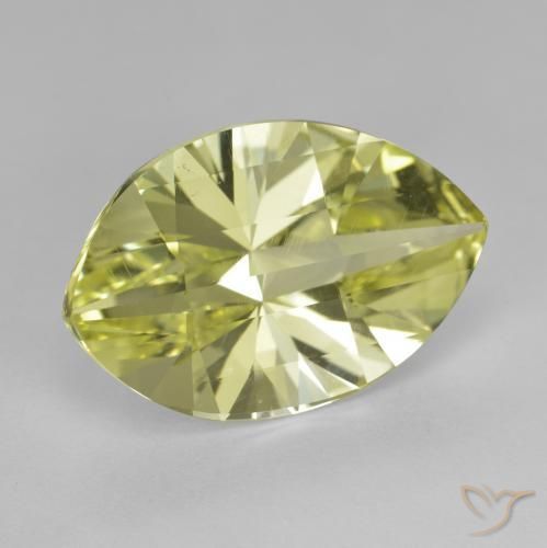 Quartzo Limão amarelo Natural 9.82ct, Marquesa, VS