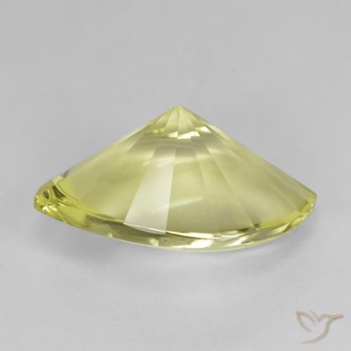Quartzo Amarelo claro médio Natural 10.43ct, Marquesa, VVS