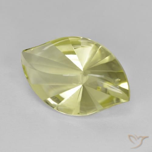 Quartzo Limão amarelo Natural 8.99ct, Marquesa, VVS