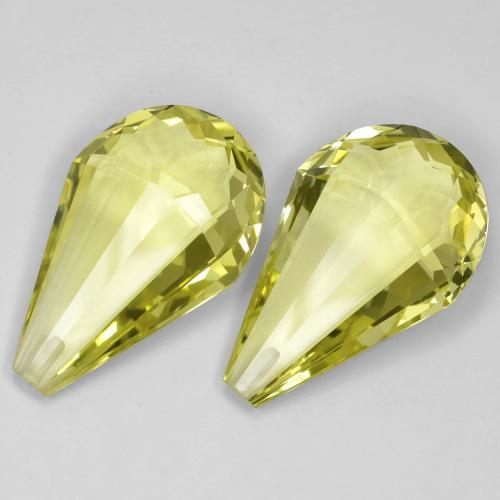 Pedras preciosas de Quartzo Luz amarela natural de 29.43 ct, Briolette, VVS