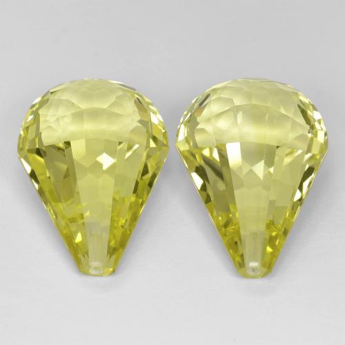Pedras preciosas de Quartzo Luz amarela natural de 29.43 ct, Briolette, VVS
