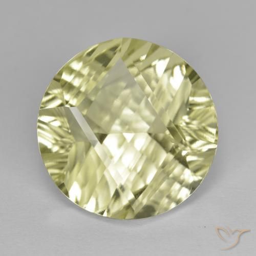10.30ct Natural Luz amarela Quartzo, Redondo, VVS