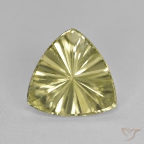2.13ct Natural Amarelo esverdeado Quartzo, Trilhão, VVS