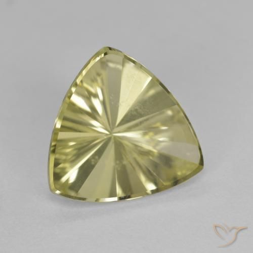 Quartzo Amarelo esverdeado Natural 2.13ct, Trilhão, VVS