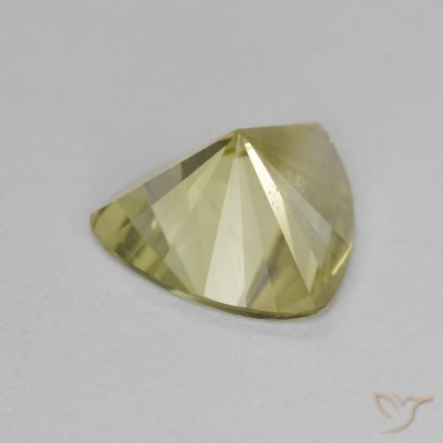 Quartzo Amarelo esverdeado Natural 2.13ct, Trilhão, VVS