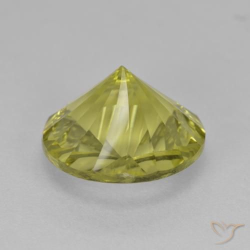 Quartzo Limão amarelo Natural 4.90ct, Redondo, VVS