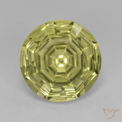 5.57ct Natural amarelo médio Quartzo, Redondo, VVS