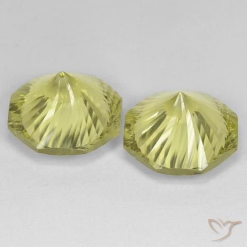 Pedras preciosas de Quartzo Amarelo esverdeado natural de 17.35 ct, Corte Octógono / Esmeralda, VVS-VS