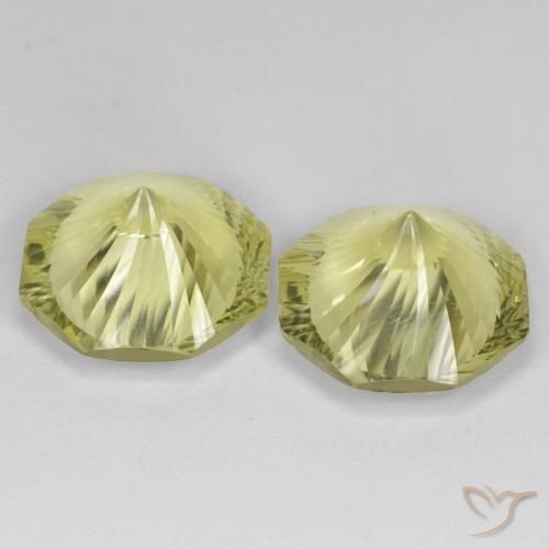 Pedras preciosas de Quartzo Limão amarelo natural de 15.71 ct, Corte Octógono / Esmeralda, VVS