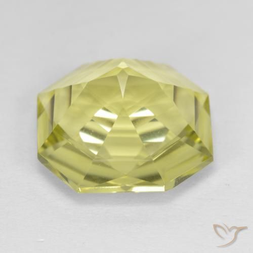 Quartzo amarelo médio Natural 9.12ct, Corte Octógono / Esmeralda, VVS