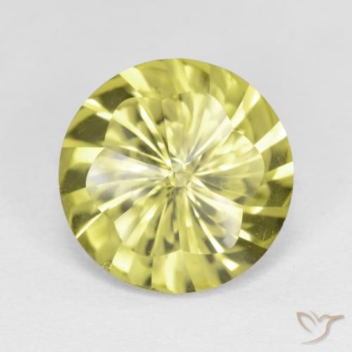 4.90ct Natural Amarelo Abacaxi Claro Quartzo, Redondo, VVS