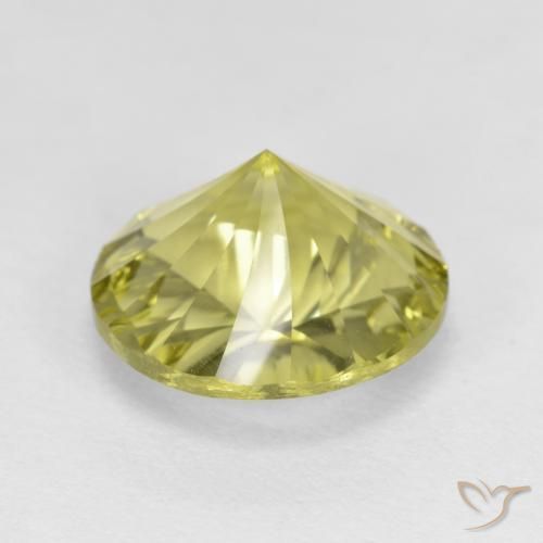 Quartzo Amarelo Abacaxi Claro Natural 4.90ct, Redondo, VVS