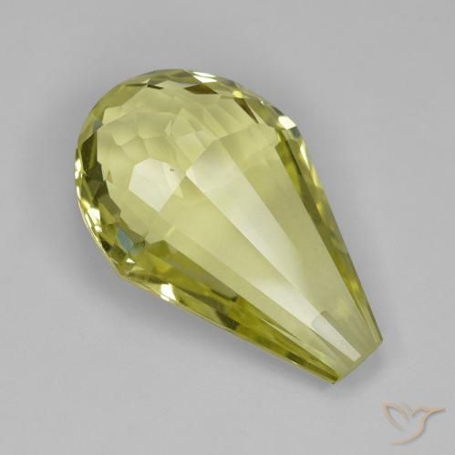 19.11ct Natural Luz amarela Quartzo, Briolette, VVS-VS