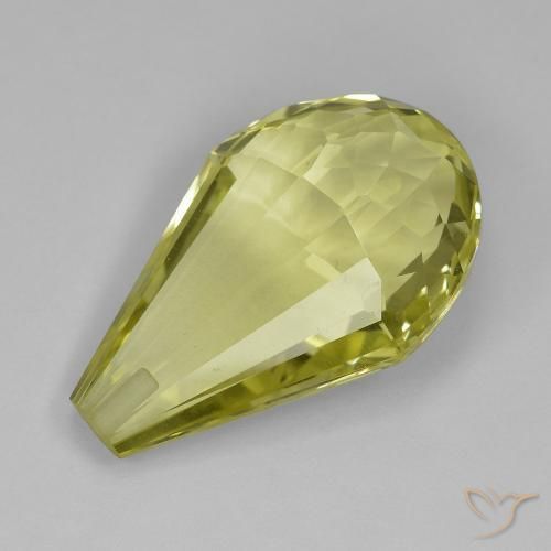 Quartzo Luz amarela Natural 19.11ct, Briolette, VVS-VS