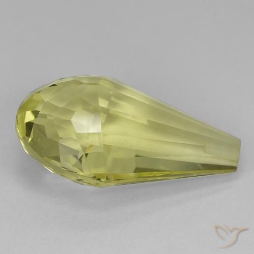 Quartzo Luz amarela Natural 19.11ct, Briolette, VVS-VS