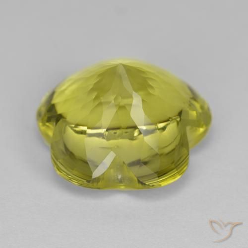 Quartzo Amarelo Abacaxi Claro Natural 10.71ct, Flor cortada, Transparente