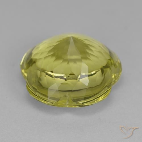 Quartzo Limão amarelo Natural 11.31ct, Flor cortada, Transparente