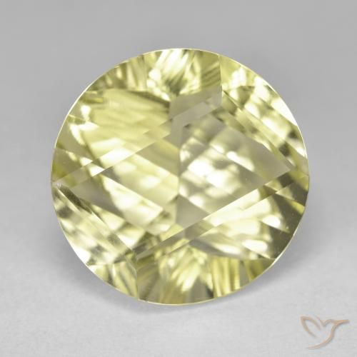10.70ct Natural Luz amarela Quartzo, Redondo, VVS