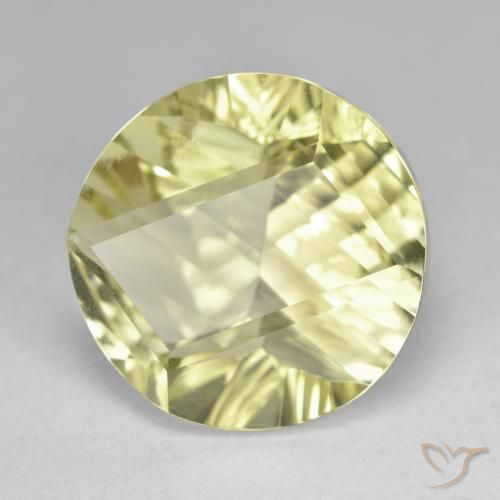 Quartzo Luz amarela Natural 10.70ct, Redondo, VVS