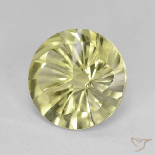 Quartzo amarelo médio Natural 4.91ct, Redondo, VVS-VS