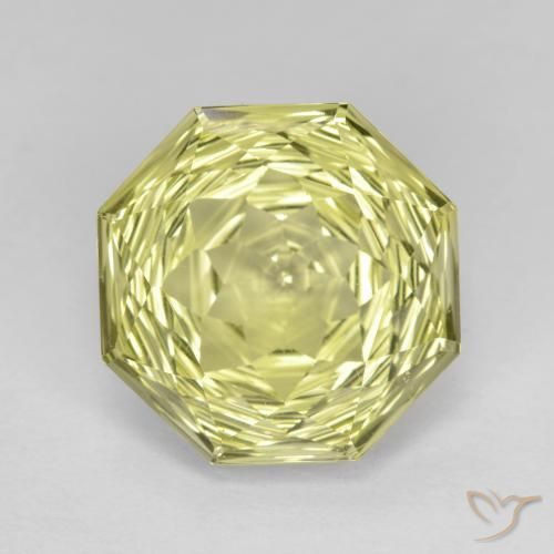 5.91ct Natural Amarelo claro médio Quartzo, Corte Esmeralda, VVS