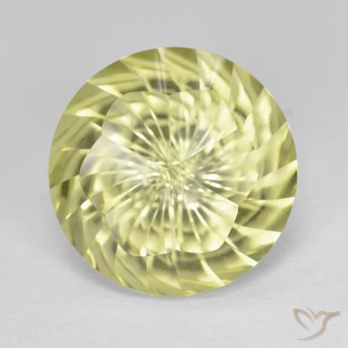9.77ct Natural Luz amarela Quartzo, Redondo, VVS-VS