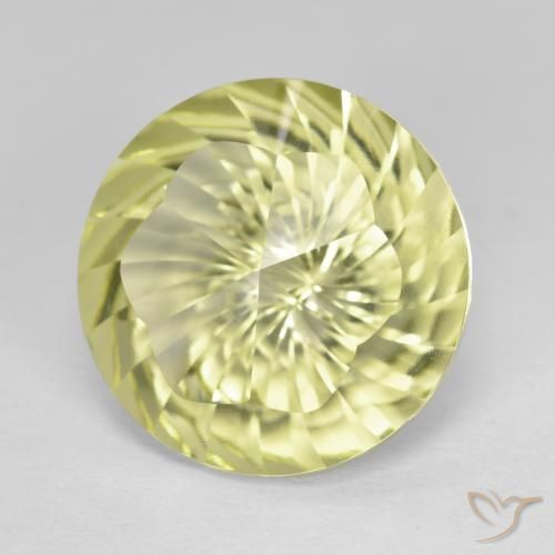Quartzo Luz amarela Natural 9.77ct, Redondo, VVS-VS