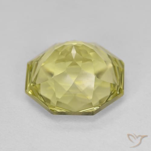 Quartzo Amarelo claro médio Natural 5.79ct, Corte Octógono / Esmeralda, VVS