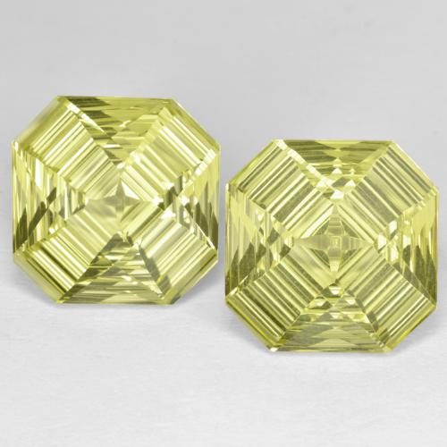 Pedras preciosas de Quartzo Amarelo claro médio natural de 12.99 ct, Corte Esmeralda, VVS