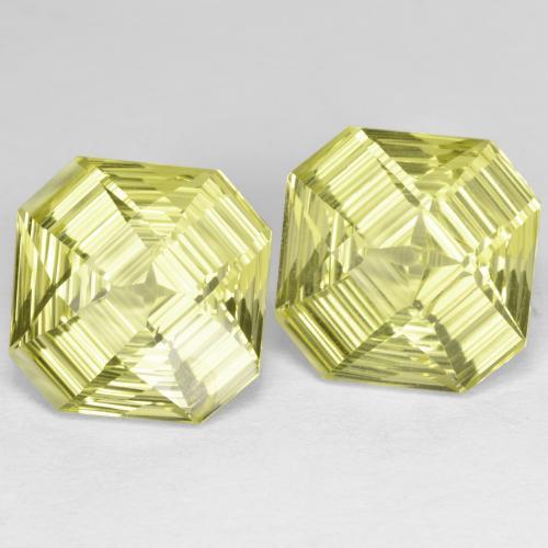 Pedras preciosas de Quartzo Amarelo claro médio natural de 12.99 ct, Corte Esmeralda, VVS