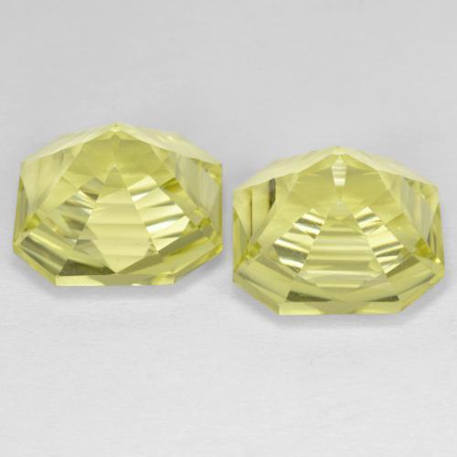 Pedras preciosas de Quartzo Amarelo claro médio natural de 12.99 ct, Corte Esmeralda, VVS