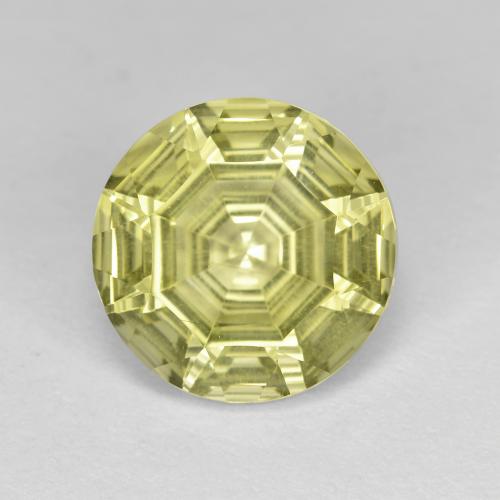Quartzo amarelo médio Natural 3.51ct, Corte Redondo, VVS