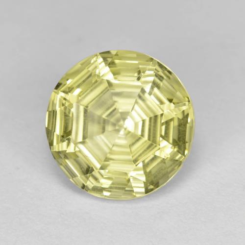 Quartzo amarelo médio Natural 3.51ct, Corte Redondo, VVS