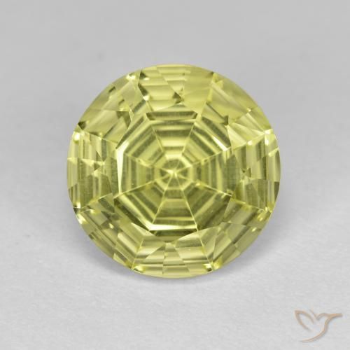 3.57ct Natural amarelo médio Quartzo, Redondo, VVS